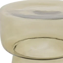 Bout de canapé vert d'eau en verre - ilena
