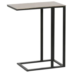 Bout de canape en aluminium et fer doré et noir - Felia