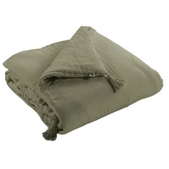 Bout de lit romarin en gaze de coton 90x200cm - Gaia