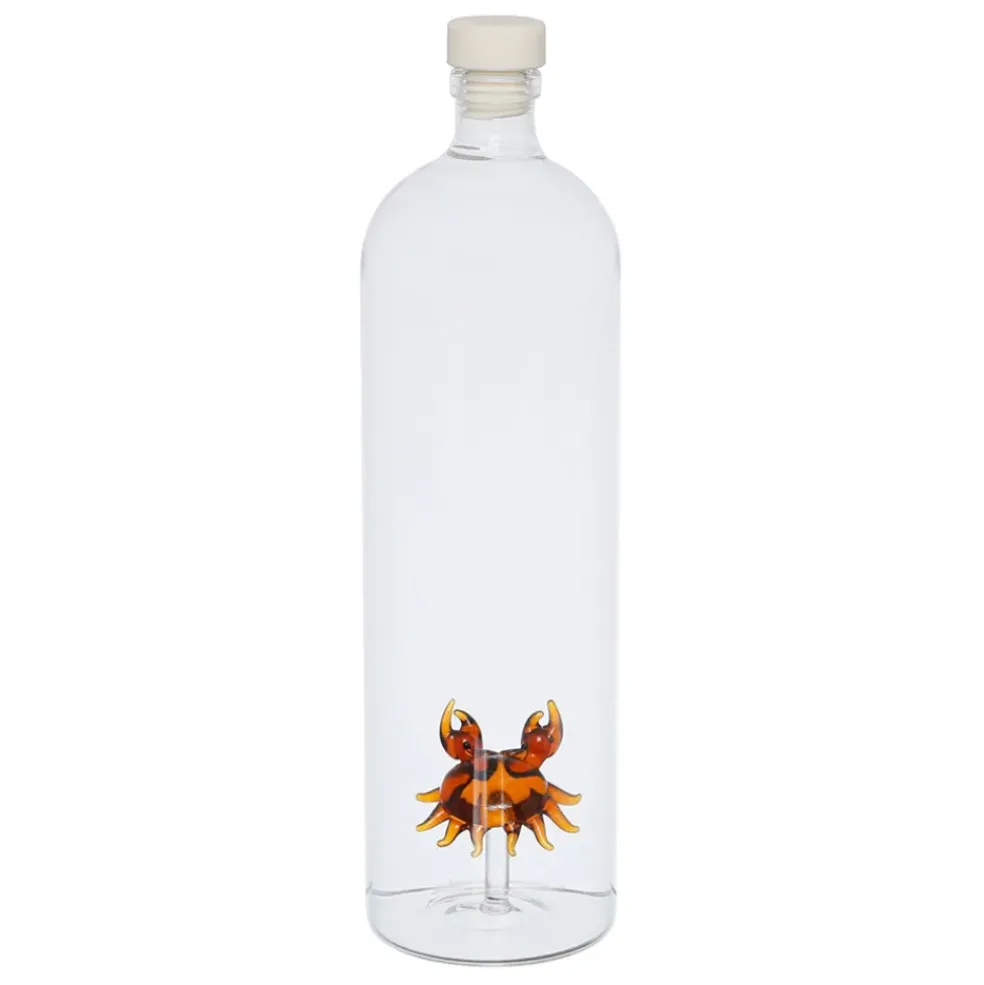 Bouteille crabe en verre borosilicate 1.5l - Océan