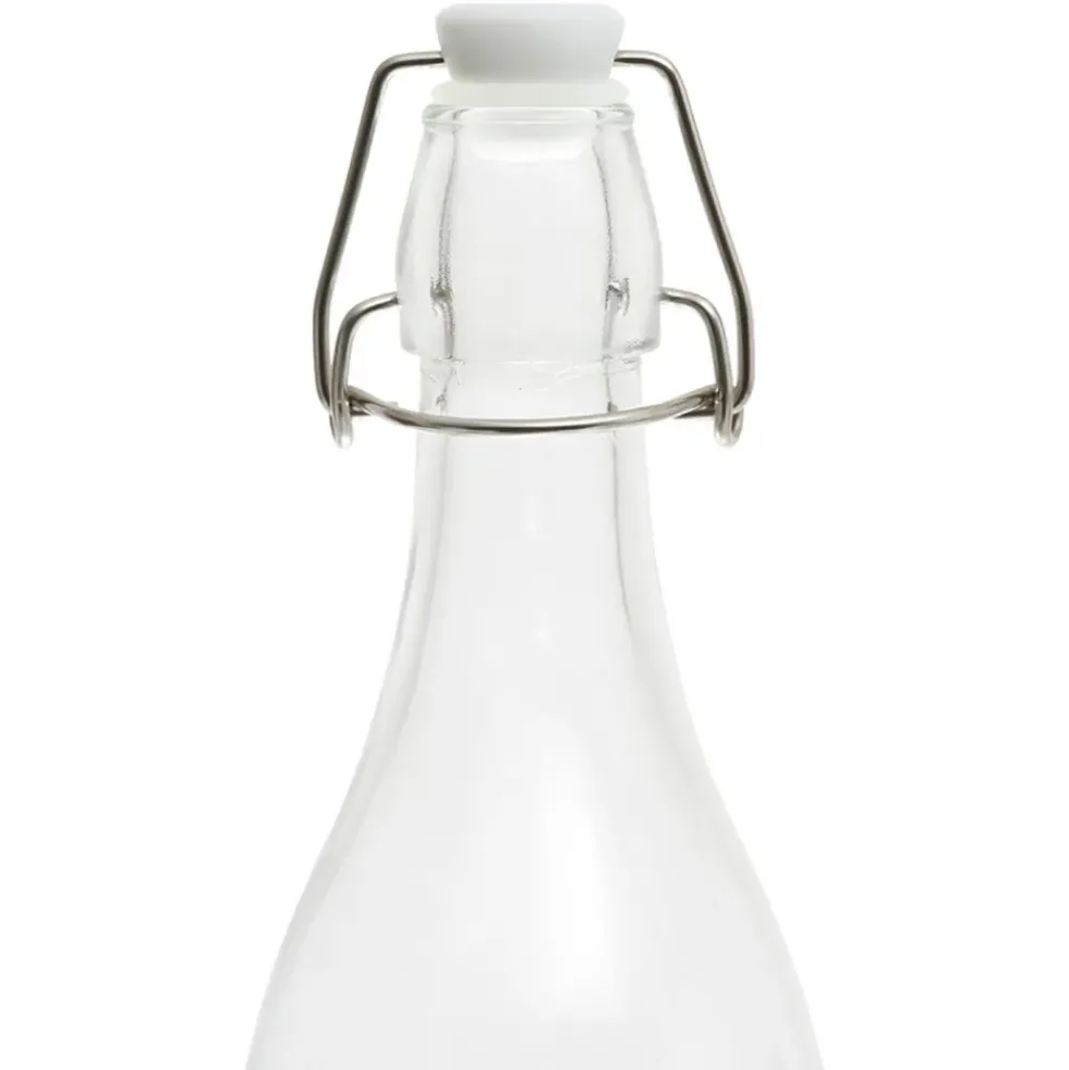 Bouteille en verre coeur multicolore 90cl -famille