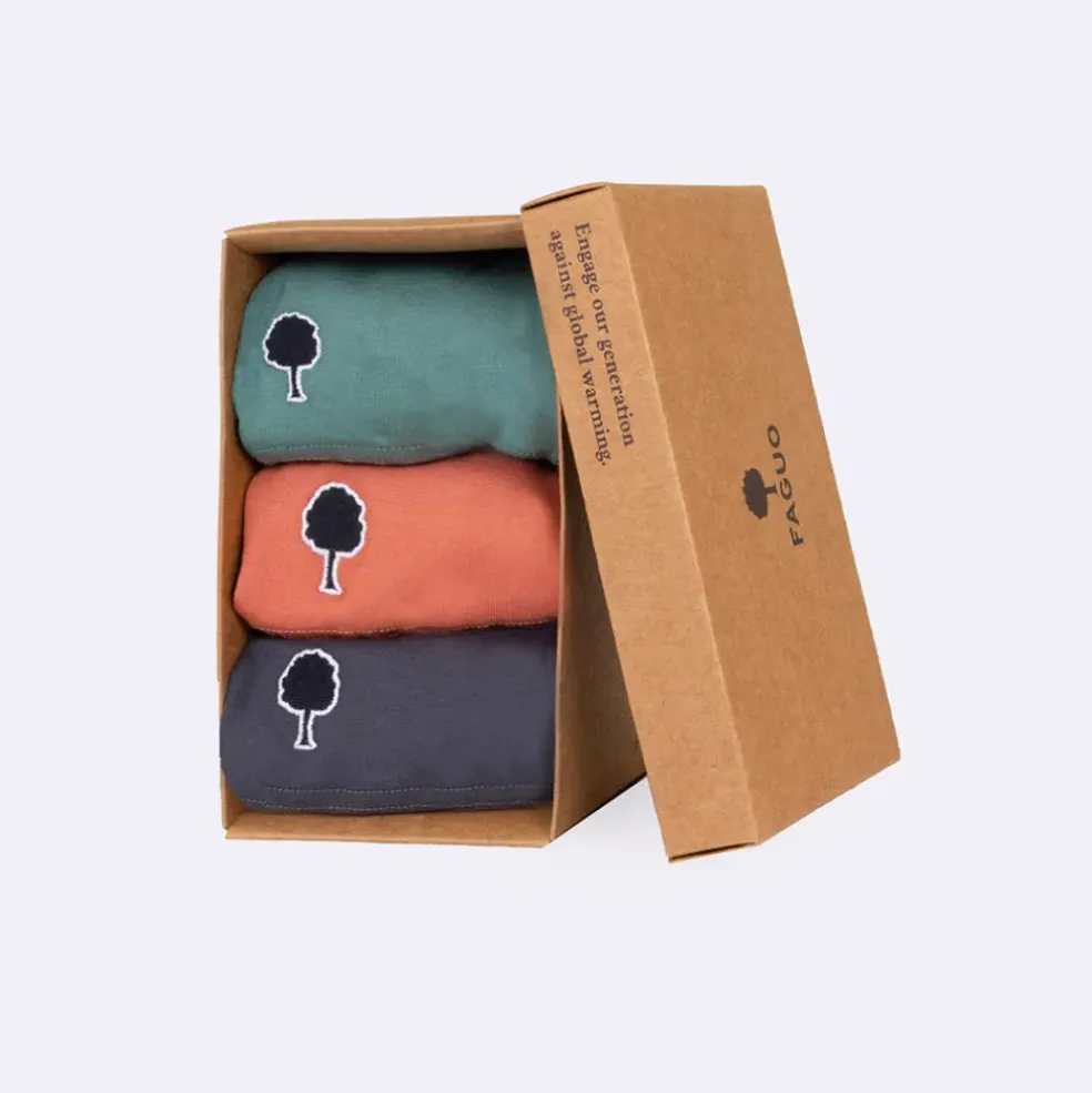 Boxer x3 bleu marine, rose et vert M
