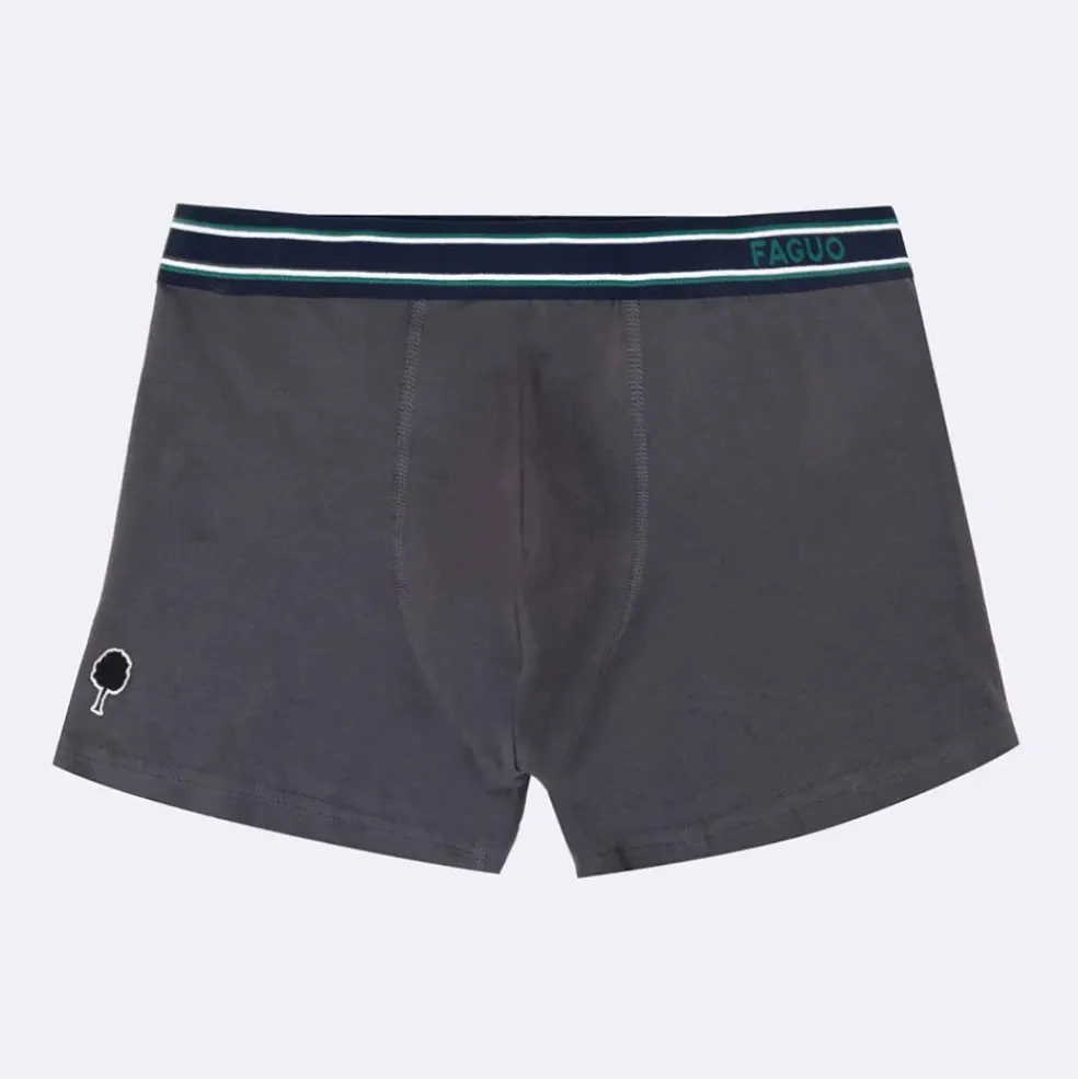 Boxer X3 bleu marine, rose et vert S