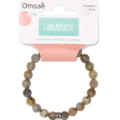 Bracelet labradorite perles rondes 8mm