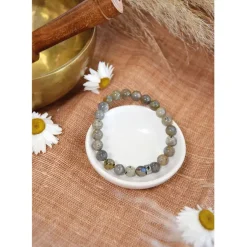 Bracelet labradorite perles rondes 8mm