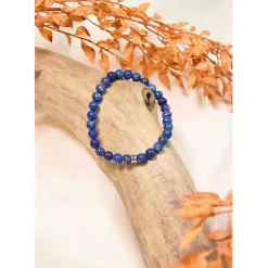 Bracelet lapis lazuli perles rondes 6mm