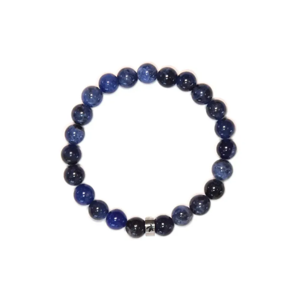 Bracelet sodalite perles rondes 8mm