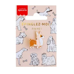 Broche pin's émaillé corgi