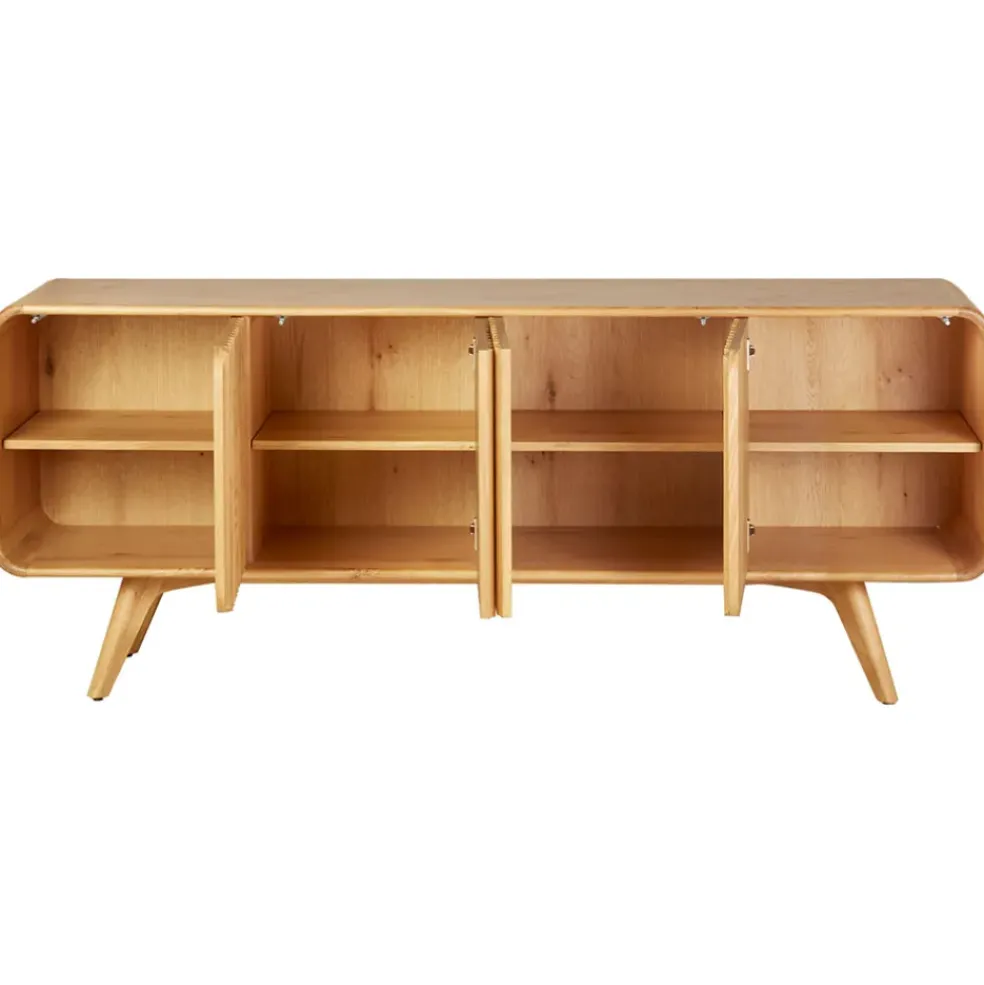 Buffet 4 portes en chene naturel l200cm - Sublime