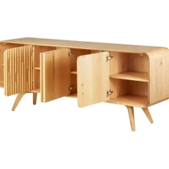 Buffet 4 portes en chene naturel l200cm - Sublime