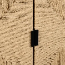 Buffet 2 portes en naturel et noir h90cm - Kenda