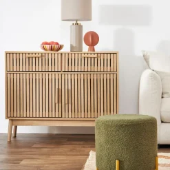 Buffet en bois naturel h80cm - Kara
