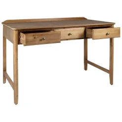 Bureau 3 tiroirs naturel en sapin - Firmin