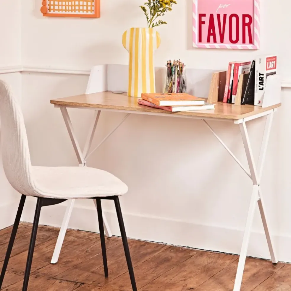 Bureau en bois et fer blanc - Bily