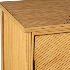 Cabinet 2 portes en bambou et sapin 80x40xh99.5cm - Saori