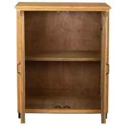 Cabinet 2 portes en bambou et sapin 80x40xh99.5cm - Saori