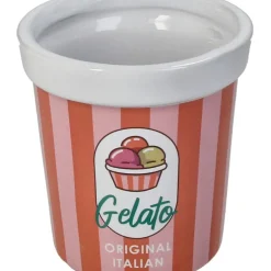 Cache-pot en faïence glace rose d9cm