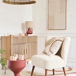 Cadre en coton beige et sapin 54x82cm - Lignes