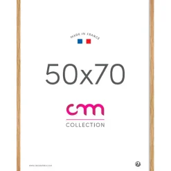 Cadre photo 50x70cm lario chene verre mdf