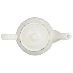 Cafetiere en Faïence blanc et multicolore - fleurs champs