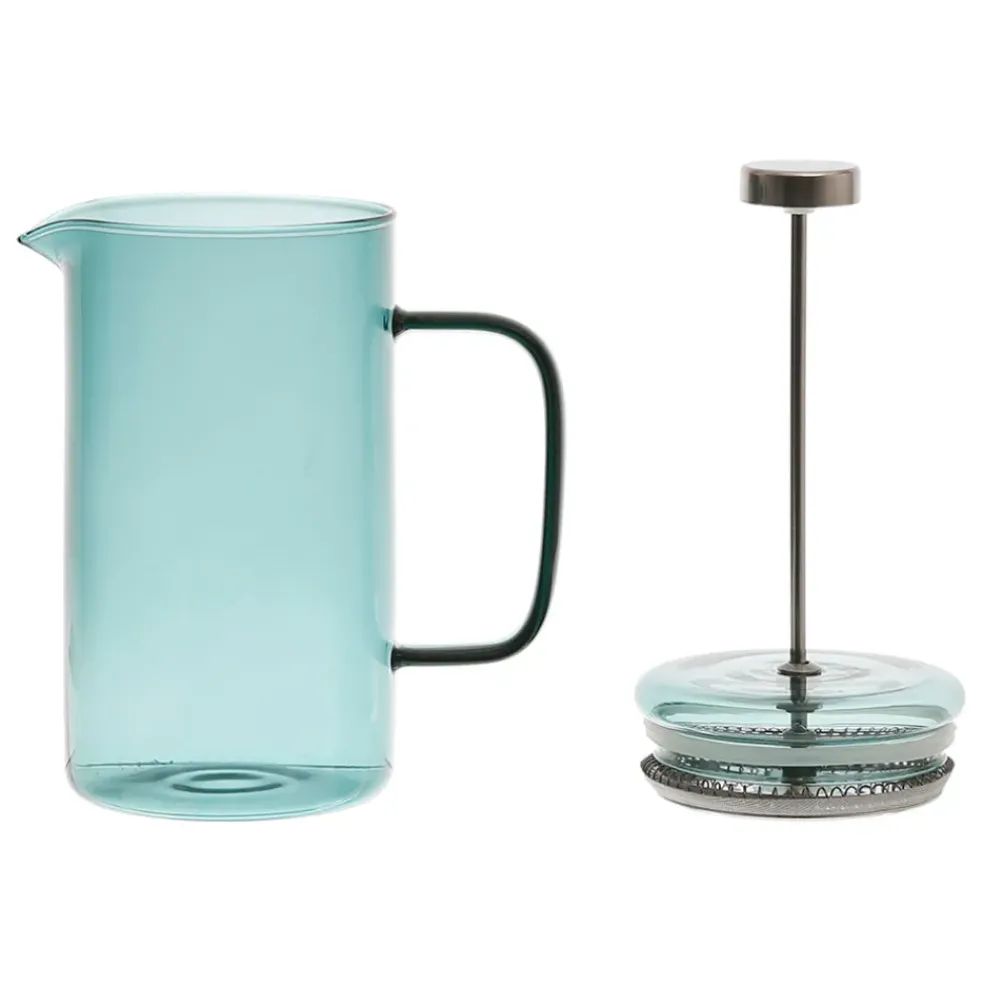 Cafetière à piston café vert 75cl en verre