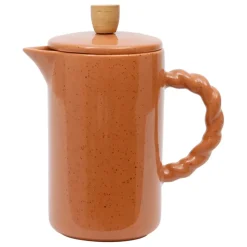 Cafetière à piston en grès et inox terracotta 1l - Organic