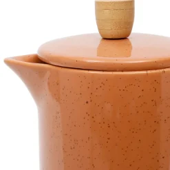 Cafetière à piston en grès et inox terracotta 1l - Organic