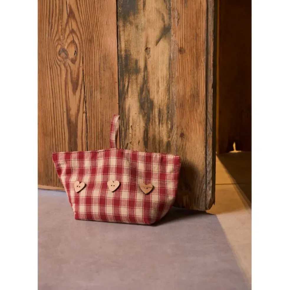 Cale porte en coton rouge - Campagne