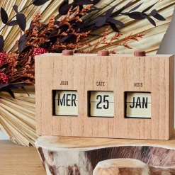 Calendrier flip flap effet bois