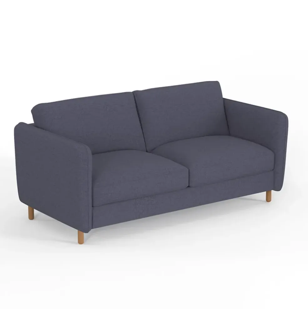 Canapé convertible 2 places Gustave - Tissu Texturé - Crown Moutarde