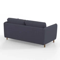 Canapé convertible 2 places Gustave - Tissu Texturé - Crown Moutarde