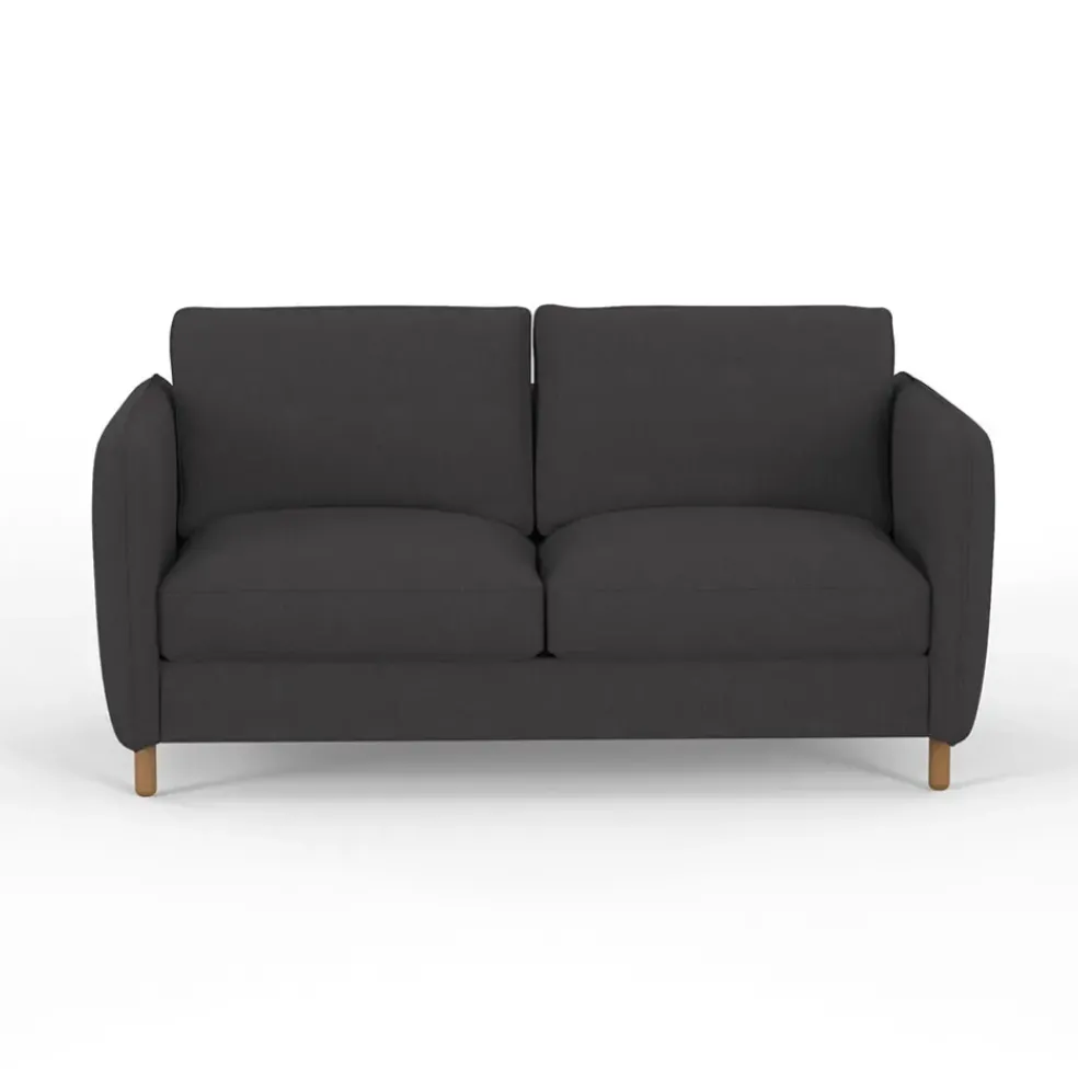 Canapé convertible 2 places Bultex Gustave - Tissu - Enjoy Anthracite
