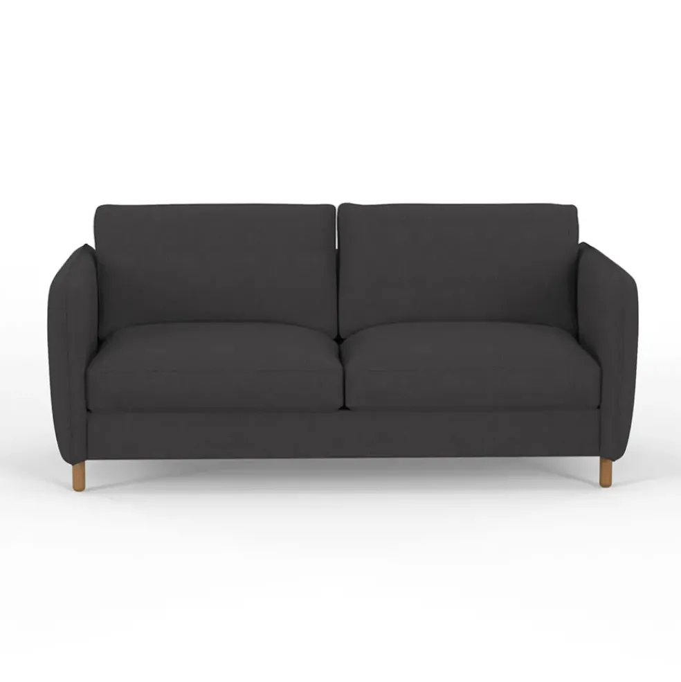 Canapé convertible 2 places Bultex Gustave - Tissu - Enjoy Anthracite