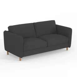 Canapé convertible 2 places Bultex Gustave - Tissu - Enjoy Anthracite