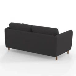 Canapé convertible 2 places Bultex Gustave - Tissu - Enjoy Anthracite