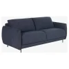 Canapé convertible 2 places tissu bleu marine - Milano