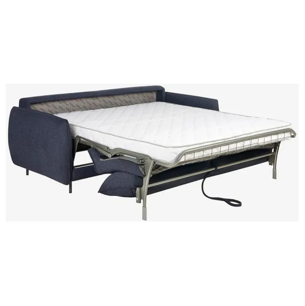 Canapé convertible 2 places tissu bleu marine - Milano