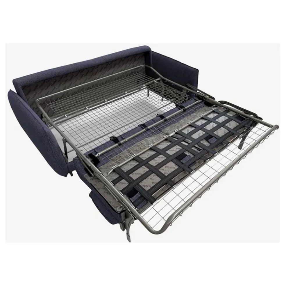 Canapé convertible 2 places tissu bleu marine - Milano