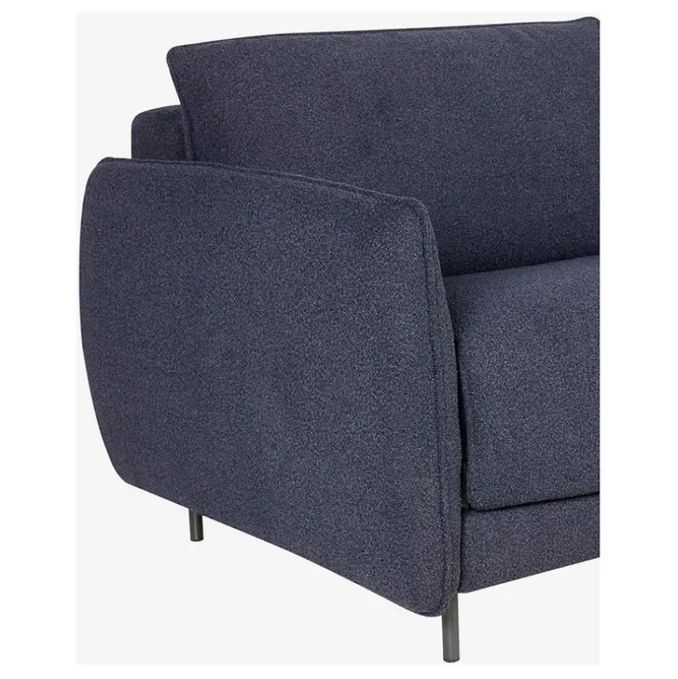 Canapé convertible 2 places tissu bleu marine - Milano