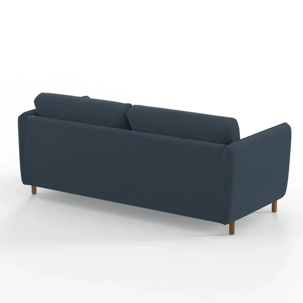 Canapé convertible 2 places Bultex Gustave - Velours Vintage - Adore Anthracite