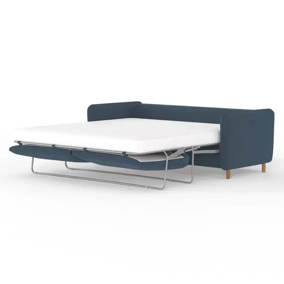 Canapé convertible 2 places Bultex Gustave - Velours Vintage - Adore Anthracite