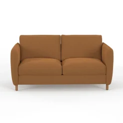 Canapé convertible 2 places Bultex Gustave - Velours Vintage - Adore Anthracite
