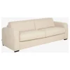 Canapé convertible 28kg 2 places en tissu lenny crème - Porto