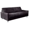 Canapé fixe 3 places Gaspard - Velours Vintage - Adore Anthracite