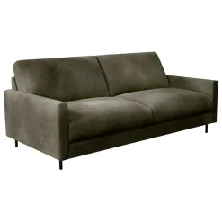 Canapé fixe 3 places Gaspard - Velours Vintage - Adore Anthracite