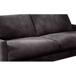Canapé fixe 3 places Gaspard - Velours Vintage - Adore Anthracite