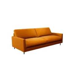 Canapé fixe 3 places Gaspard - Velours Vintage - Adore Anthracite