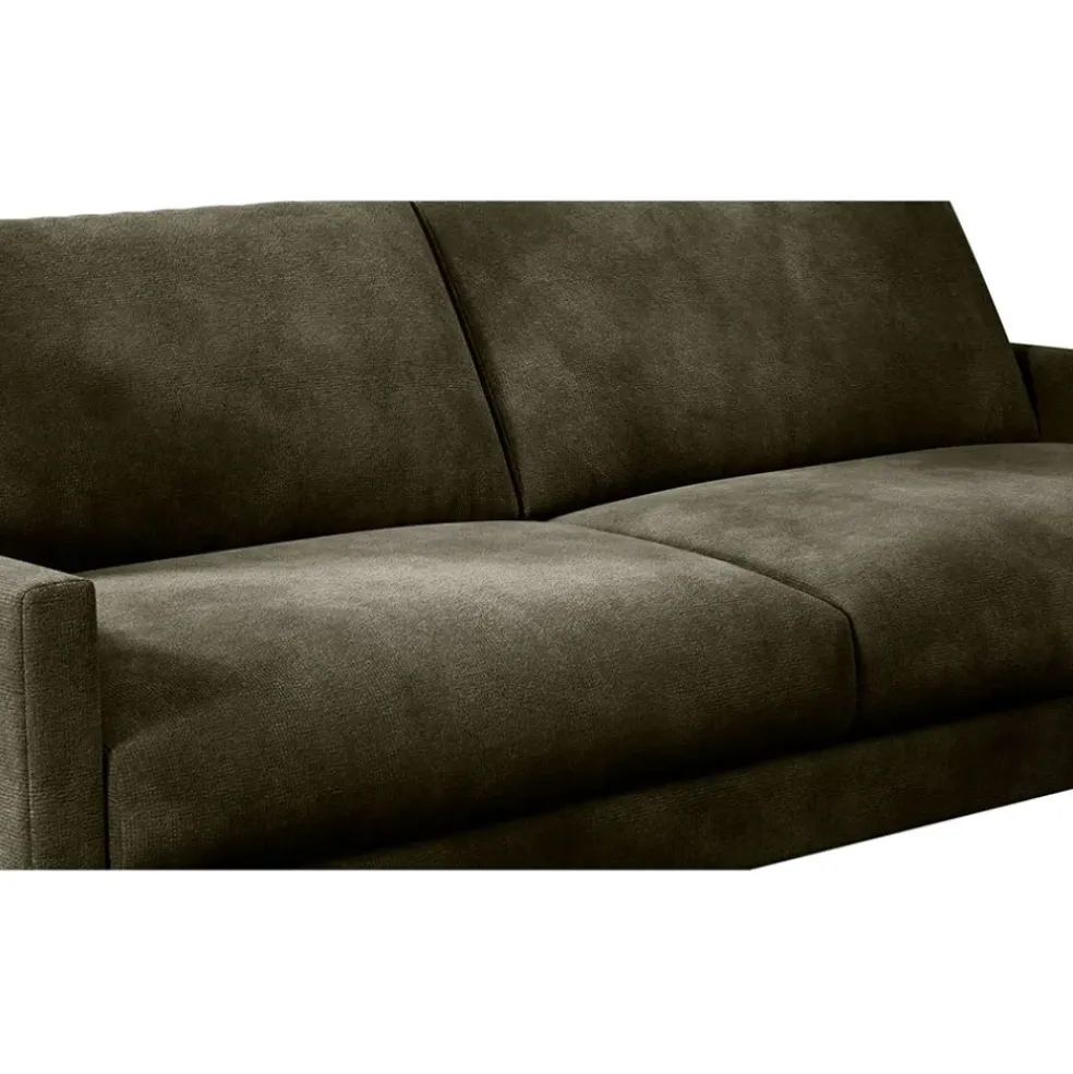 Canapé fixe 3 places Gaspard - Velours Vintage - Adore Anthracite