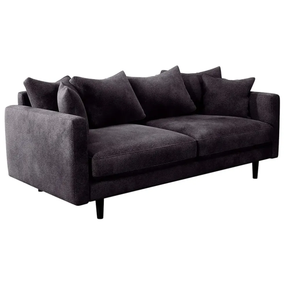Canapé fixe 4 places Marius - Effet Velours - Seven Turtle