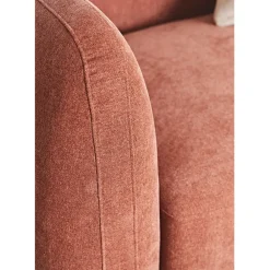 Canapé modulable 3 places terracotta avec pouf - Andrea